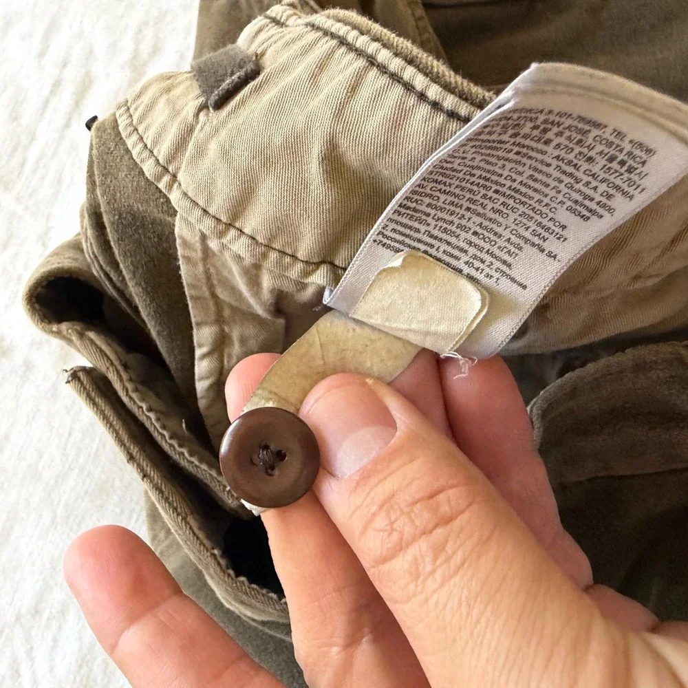 Banana Republic Traveler Cargo Sueded Pants 38W Olive‎ Brown Utility Tactical
